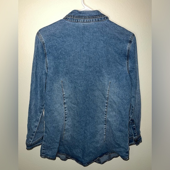Diane Gilman Women’s Detailed Denim Long Sleeve Jacket! Size M. - Picture 12 of 15